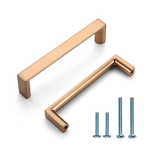 6 Pack 3.75 Inch Champagne Bronze Cabinet Pulls, Kitchen Hardware - color: Champagne Bronze, size: 3.75"/96MM Hole Center, style: 6 Pack