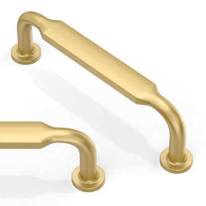 10 Pack Brushed Gold Cabinet Pulls 3.75 Inch(96mm) Kitchen Cabinet Handles Solid Zinc Alloy Cabinet Hardware Drawer Pulls - color: Brushed Gold, size: 3.75" Hole Center