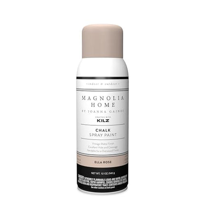 Magnolia Home by Joanna Gaines Interior/Exterior Spray Paint for Small Projects, Ultra-Matte, Chalk Style, ELLA ROSE - 12 oz. Aerosol - color: Ella Rose, style: Ultra-Matte