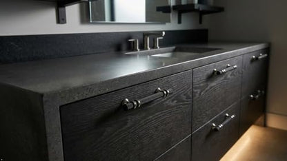 Alzassbg 3-3/4" Black and Silver Cabinet Pulls 15 Pack, AL3087CPMB - color: Black and Silver, size: 3-3/4" Hole Center