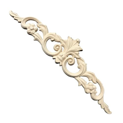 WoodUbend WUB2118 Pack of 2 Pediment Applique - Heat Bendable & Flexible Wood Onlays 19.5x5cm - DIY Craft, Furniture & Home Decor - Easy to Apply & Paint - Versatile, Reusable & Decorative Decals - size: WUB2118