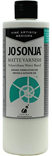 Jo Sonja Polyurethane Matte Varnish - 16oz Bottle - size: 16oz Bottle