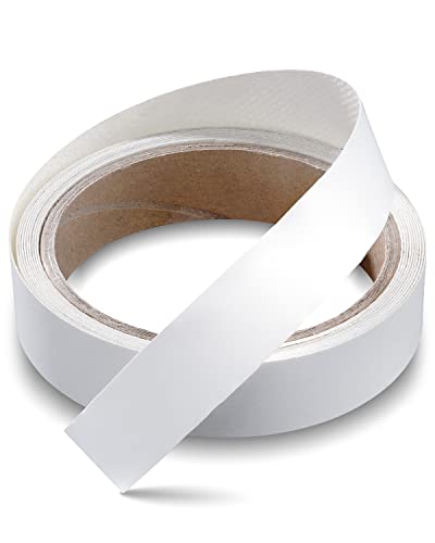Melamine Edge Banding White 5/8 inch x 10 ft Veneer Edging Easy Application Iron on Edge Banding Tape for Cabinet Plywood Repairs Furniture Restoration - color: White, size: 5/8 inch x 10ft
