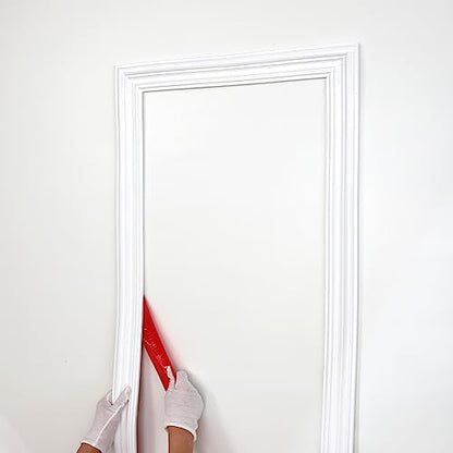 Peel and Stick Wall Molding Trim, Flexible Chair Rail Moulding Strip for Mirror Frame, Wall Protection and Home DIY Decoration (118'' x 2.4'') - size: 118'' x 2.4''