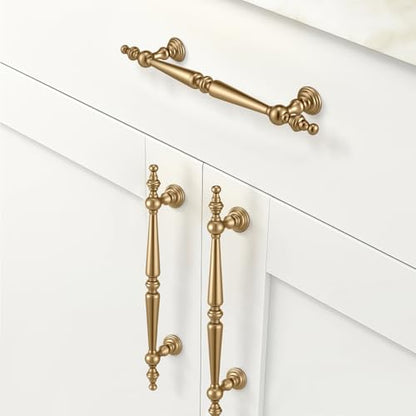 Shimeyao 10 Pack Champagne Bronze Cabinet Pulls 5"(128mm) Hole Center - color: Champagne Bronze, size: 5 Inches Hole Center