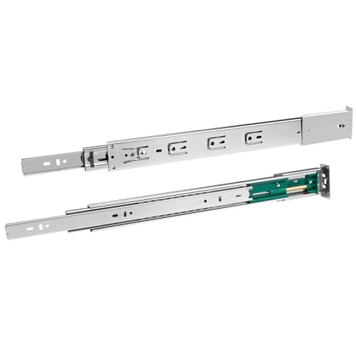 homdiy 10 Pair Soft Close Drawer Slides 22 Inch Cabinet Drawer Slides & 10 Pair Metal Rear Mounting Brackets for Face Frame Cabinets