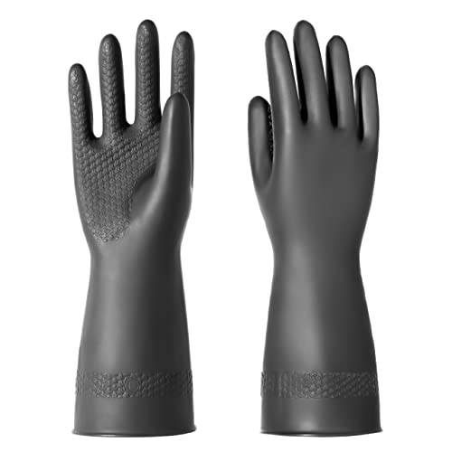 Chemical Resistant Latex Gloves, Cleaning Protective Safety Work - color: Large/12.6''