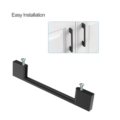 9BUILD 10 Pack Matte Black Cabinet Pulls 3 Inch Black Kitchen Cabinet Handles, Cabinet Hardware for Cupboard Drawer Pulls - color: Matte Black, size: 3"/76MM Hole Center, style: 10 Pack