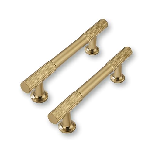 2 Pack 3-3/4 Inch(96mm) Hole Center Champagne Bronze Cabinet pulls Kitchen Handles Solid Heavy Duty Warm BrassCabinet Pull Kitchen Hardware - color: Champagne Bronze, size: 3-3/4 Inch(96mm)hole center