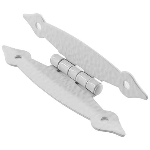 Murtenze 3.5 Inch White Antique H Hinges, 4 Pack - color: White