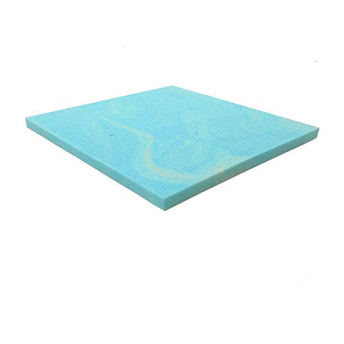 Foamma 1" x 23" x 23" Cooling Gel-Infused Memory Foam Cushion, Seat Replacement, Padding, Chair Cushion Square Foam, Dining Chairs, Wheelchair Replacement - size: 1" x 23" x 23"