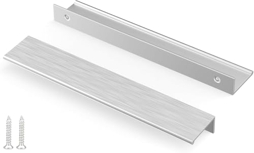 Peaha 25 Pack Kitchen Cabinet Handles 10-1/16" Brushed Nickel Cabinet Pulls - color: Brushed Nickel, size: Hole Centers:10-1/16in(256mm)