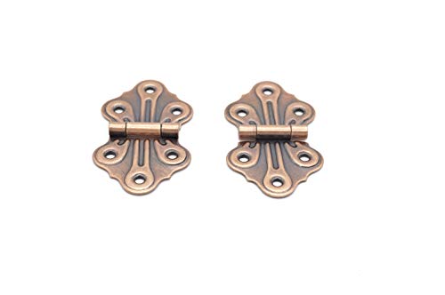 Antique Copper Butterfly Flush Mount Hinge 2 Hinges Includes Matching Finish Screws