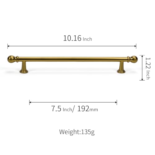 YAGU 6 Pack Champagne Bronze Kitchen Cabinet Handles 7-1/2 Inch(192mm) Hole Center Solid Honey Bronze Dresser Drawer Pulls Dark Gold Furniture Hardware for Cupboard Wardrobe Closet Vanity - color: Champagne Bronze, size: 6 Pack, style: 7.5''/192MM Hole Ce