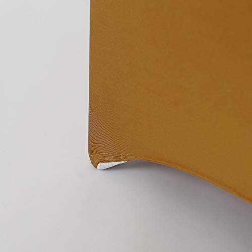 Peomeise 12pcs Stretch Spandex Chair Cover for Wedding Party Dining Banquet Event (Gold, 12) - color: Gold, size: 12PCS