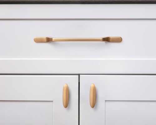 Goo-Ki 6 Pack Oval Cabinet Knobs Champagne Copper Zinc Alloy Drawer Knobs - color: Champagne Copper, size: 3" Full Length