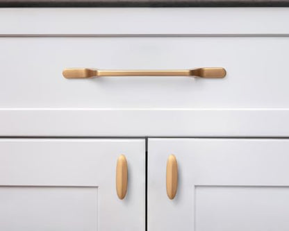 Goo-Ki 6 Pack Oval Cabinet Knobs Champagne Copper Zinc Alloy Drawer Knobs - color: Champagne Copper, size: 3" Full Length