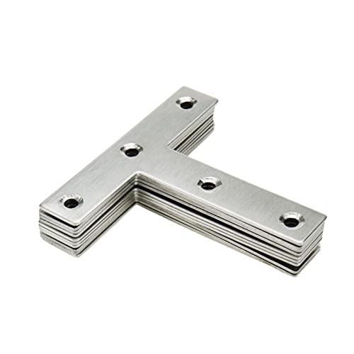 T Brackets 3.14" x 3.14" Stainless Steel Flat Repair Plate,10pcs - size: T Shape 80mm x 80mm 10pcs