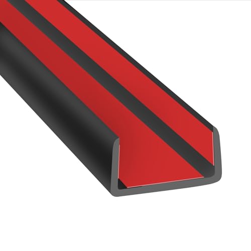 Rubber Edge Trim, Self-Adhesive House Door Edge Guard, Flexible U Shaped Edge Banding, Peel and Stick 1-3/4"(45mm) Wide Size U Shaped Protector, Baby Proof Guards for Plywood, Furniture, 20Ft - color: Black, size: Fit 1-3/4" - L20'