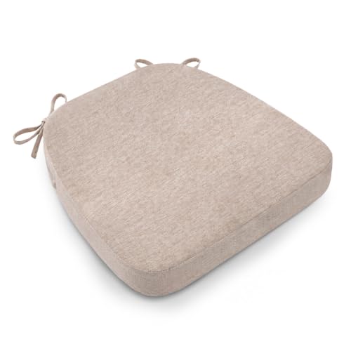 AAAAAcessories Chair Cushions for Dining Chairs, 17 x 16 x 2 in, Set of 1 - color: Oatmeal Beige, size: 1 Pack