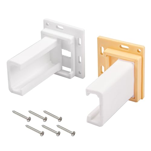 Drawer Slide Socket Set Cabinet Hardware, RV Drawer Parts Fits 1 Inch Drawer Slide, 2-1/8 Inch x 1-3/4 Inch Adjustable Base C-Shaped