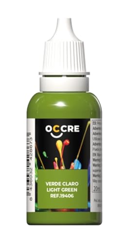 OcCre Premium Quality Satin Acrylic Paint, Primer and Stains for Display Models, Sold Individually (Light Green 20 ml) - color: Light Green 20 ml