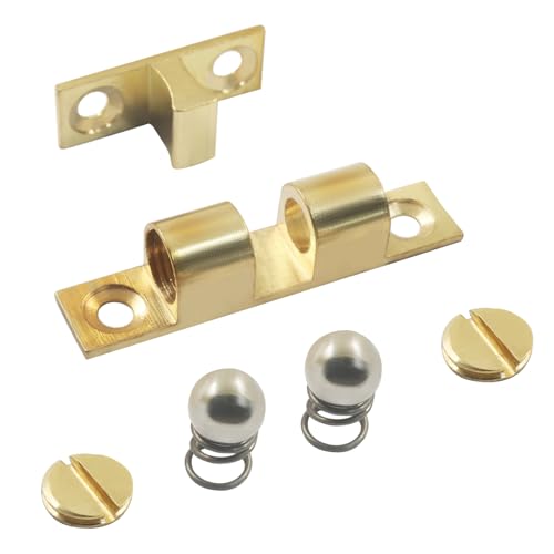 Double Roller Catch Cabinet Latches, 47mm, 4 Pack - color: Gold, size: 47mm