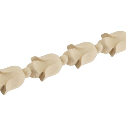 6 Pack Unfinished Decorative Wood Carved Onlays Appliques Trim - style: Style2,6 pcs