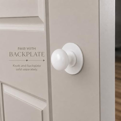 trust4care 4-Pack Ceramic White 1.5" Bifold Closet Door Cabinet Knobs Pulls - color: White, size: Set of 4