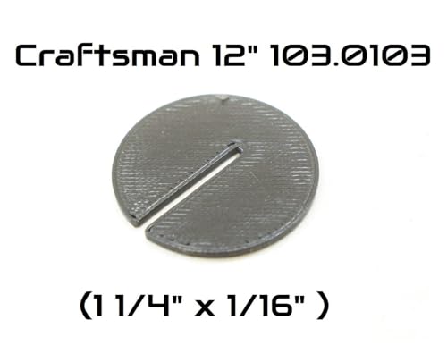 Bandsaw Table Insert plate for Vintage Craftsman 12" 103.0103 1 1/4" x 1/16"