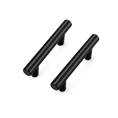 Ravinte Matte Black Cabinet Handles 3-15/16"Length,2-1/2" Hole,4 Pack - size: 3-15/16 Inch（2-1/2 Inch Hole Center）