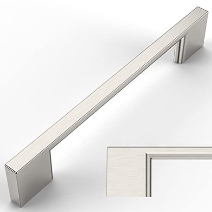Amerdeco 10 Pack Brushed Satin Nickel Cabinet Pulls 5" - color: Brushed Satin Nickel, size: 5" hole center
