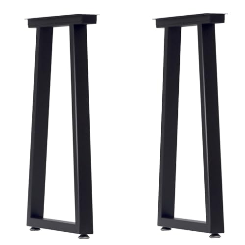 Taelakeni 36 Inch Metal Table Bar Legs, Heavy Duty Industrial Style Table Leg with Adjustment Feet Pads, Trapezoid - color: Trapezoid, size: 36 IN