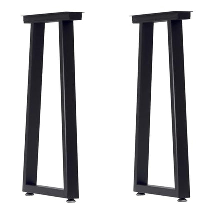 Taelakeni 36 Inch Metal Table Bar Legs, Heavy Duty Industrial Style Table Leg with Adjustment Feet Pads, Trapezoid - color: Trapezoid, size: 36 IN