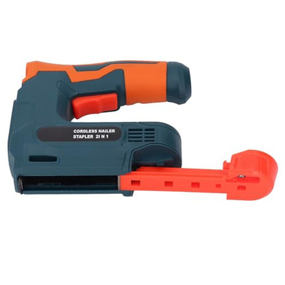 Electric Brad Nailer, Portable Cordless Brad Nailer with 3 Safety Switches, Battery Powered USB Charging Multifunctional Nail Gun for Upholstery, Carpentry and Woodworking Projects