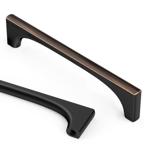 Asidrama 10 Pack 5 Inch(128mm) Oil Rubbed Bronze Cabinet pulls Kitchen Cabinet Handles, Cabinet Pulls Kitchen Cabinet Hardware for Cupboard Drawer Pulls 2321 - color: Oil Rubbed Bronze, size: 5" Hole Center, style: 10 Pack