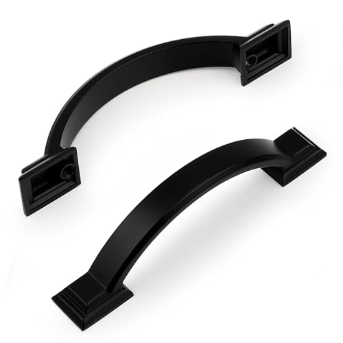 Probrico 5 Pack 3 Inch Matte Black Cabinet Pulls Solid Zinc Alloy - color: Matte Black, size: 3" Hole Center(76mm)