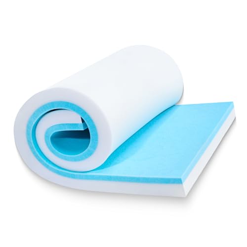 2"x24"x72" Upholstery Foam High Density Gel Memory Foam Cushion - size: 72" X24"x2