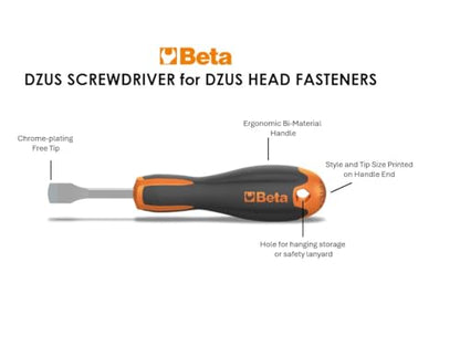 Beta 1201E/DZ Evox Dzus Screwdriver | Quick Turn Quarter-Turn Fastener Tool