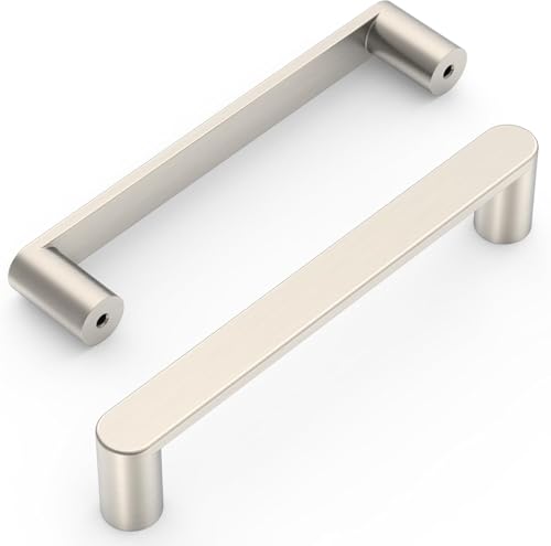 Amerdeco 10 Pack ZH0005BSN Brushed Satin Nickel Cabinet Pulls 5" - color: Brushed Satin Nickel, size: 5" hole center