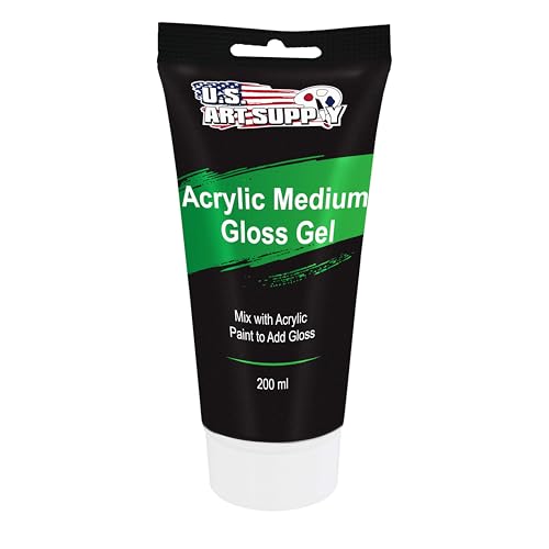 U.S. Art Supply Clear Acrylic Gel Medium Gloss, 200ml - (6.7 Ounce) Tube - size: 6.76 Fl Oz (Pack of 1)
