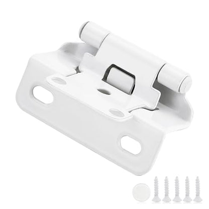 30 Pack 15 Pair White Cabinet Hinges, 1/2" Semi Wrap Kitchen Hinges - color: White, size: 1/2" Semi Wrap