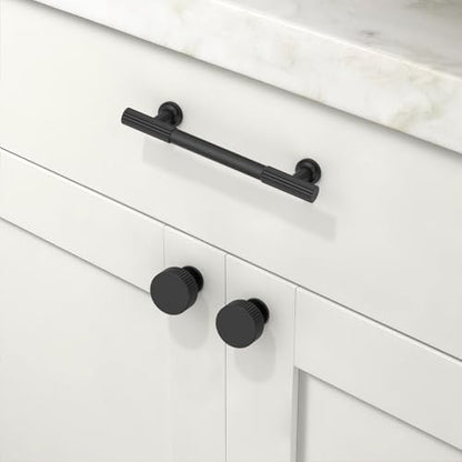 10 Pack Matte Black Cabinet Pulls 4 Inch(102mm) Kitchen Cabinet Handles Cabinet Hardware for Drawer Pulls - color: Matte Black, size: 4" Hole Center