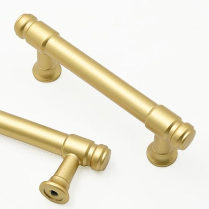 Asidrama 10 Pack 3 Inch Brushed Gold Kitchen Cabinet Handles - color: Brushed Gold, size: 3" Hole Center(76mm)