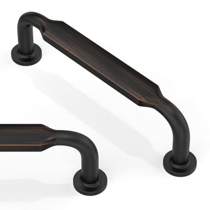 10 Pack Oil Rubbed Bronze Cabinet Pulls 3.75 Inch(96mm) Kitchen Cabinet Handles Solid Zinc Alloy Cabinet Hardware Drawer Pulls - color: Oil Rubbed Bronze, size: 3.75" Hole Center