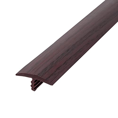 Outwater Plastic T molding 3/4 Inch Wide Dark Cherry Woodgrain Flexible Polyethylene Center Barb Tee Moulding 25 Foot Coil - color: Dark Cherry Woodgrain, size: 25 Feet