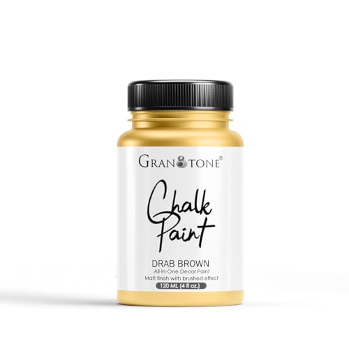 GRANOTONE Chalk Paint Drab Brown 4.1 fl oz 120 ml - color: DRAB BROWN, size: 4.1 Fl Oz