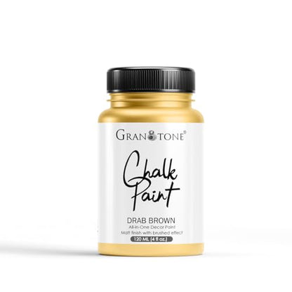 GRANOTONE Chalk Paint Drab Brown 4.1 fl oz 120 ml - color: DRAB BROWN, size: 4.1 Fl Oz