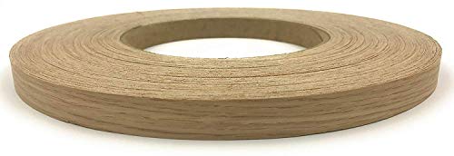 Edge Supply White Oak 2" x 500 ft Roll Non-glued Wood Edge Banding Real Wood Veneer Edging with Smooth Sanded Finish - size: 2 inch X 500 ft