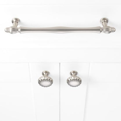 Brushed Nickel Cabinet Knobs Round Cabinet Pulls 10 Pack 2510 - color: Brushed Nickel, size: Single Hole